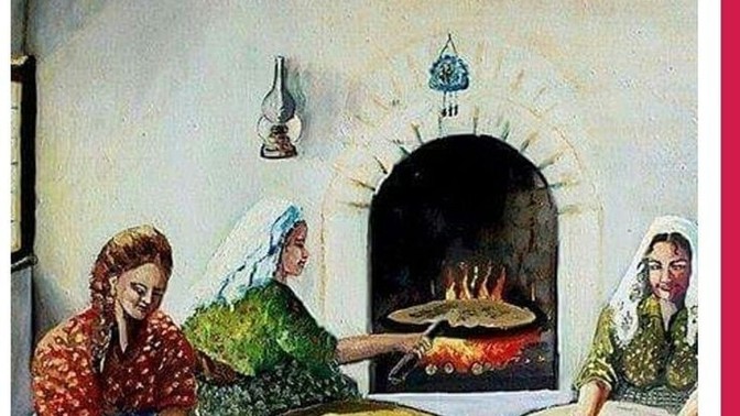 Tandırda yufka yapan kadınlar üç adım öndemidir?