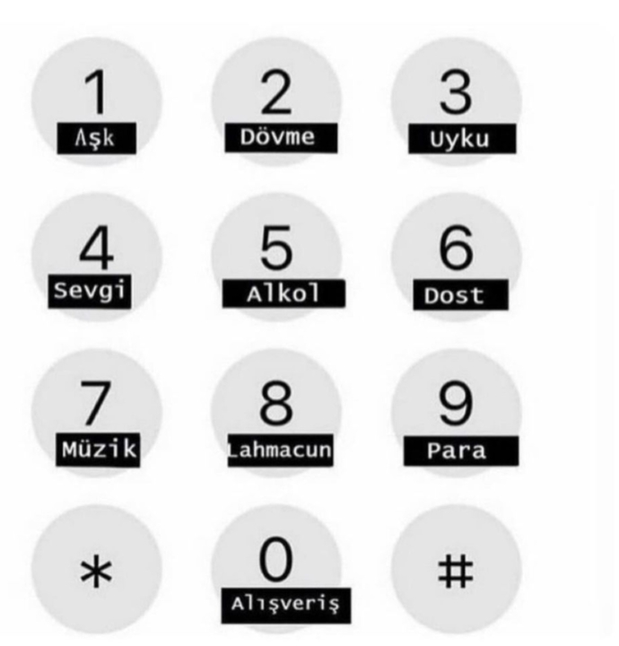 Telefonun son iki harfine Göre neye ihtiyacın var?