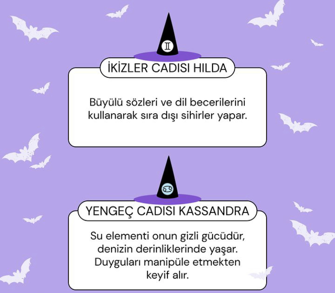 Burcuna göre hangi cadısın 🧙‍♀️ ?