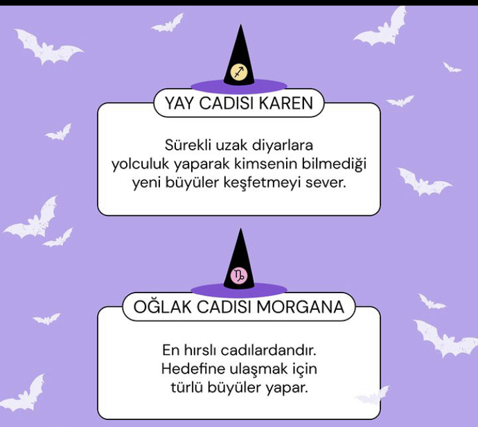Burcuna göre hangi cadısın 🧙‍♀️ ?