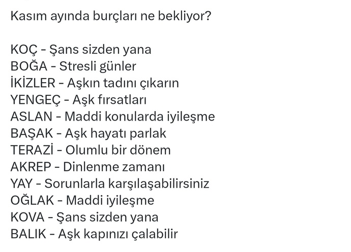 Burcuna göre kasım ayında seni ne bekliyor?
