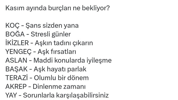 Burcuna göre kasım ayında seni ne bekliyor?
