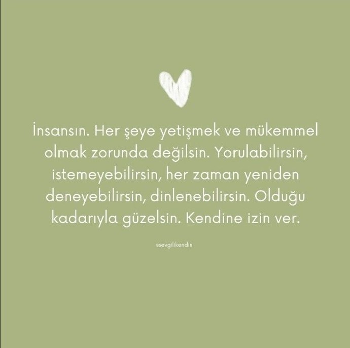 En son ne zaman kendin için bir şey yaptın?