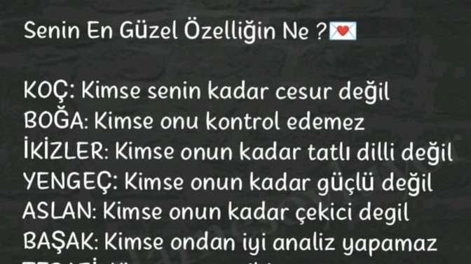 Burcuna göre senin en güzel özelliğin nedir?