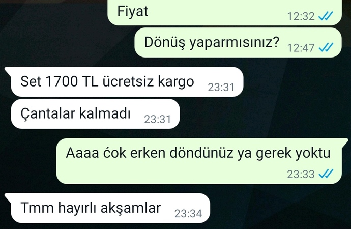 Hiç edemem, kimsede kusura bakmasın.