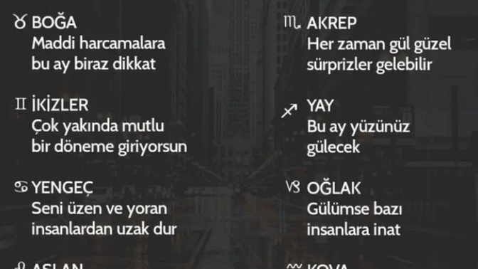 Burçları kasım ayında neler bekliyor?