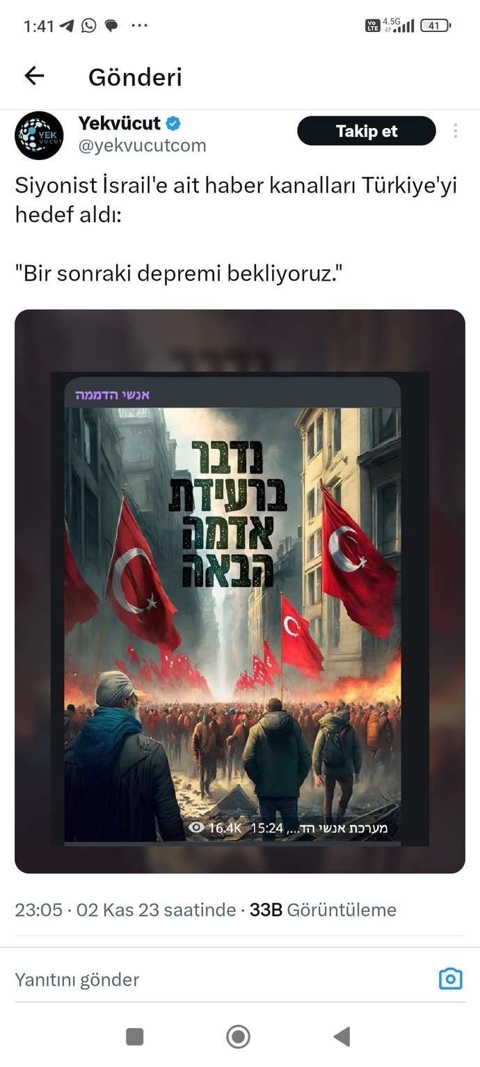İsrail haber kanallarinin Turkiye hakkinda dediklerini gordunuz mu?