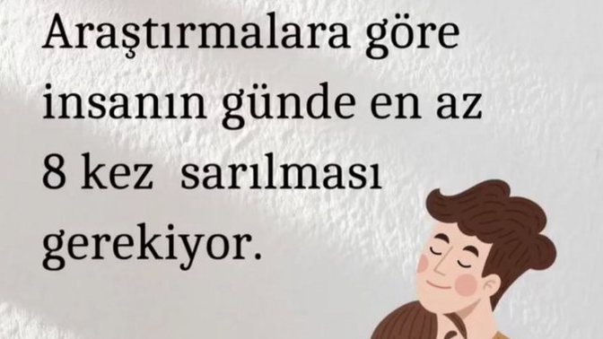 Bazen sarılma ihtiyacı hisseder misiniz?