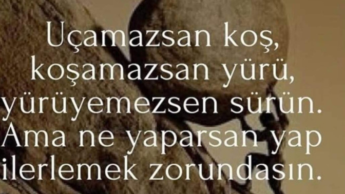 Neden ilerlemek zorundayız? Zaman yerinde sayanlar için de geçmiyor mu?