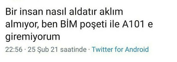 BİM poşeti ile A101e girebilir misiniz?