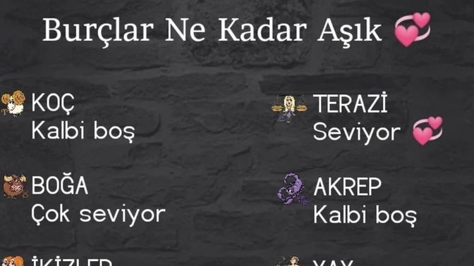 Burcuna göre ne kadar aşıksın?