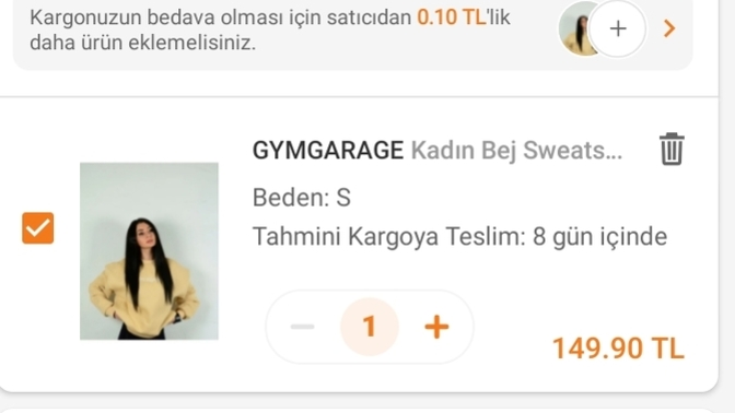 Trendyol dan sipariş vericem ama urun 149.90 kargo bedava olması için 150 olması lazım buna nasil çözüm bulabiliriz?