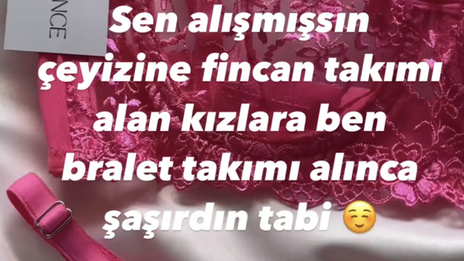 Çeyizine bralet takımı vs iç giyim de alan var mı?