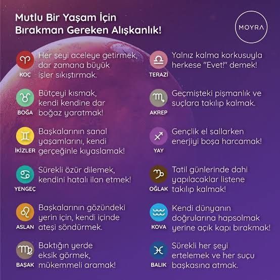 Burçların Mutlu bir yaşam için ne yapması gerekiyor?