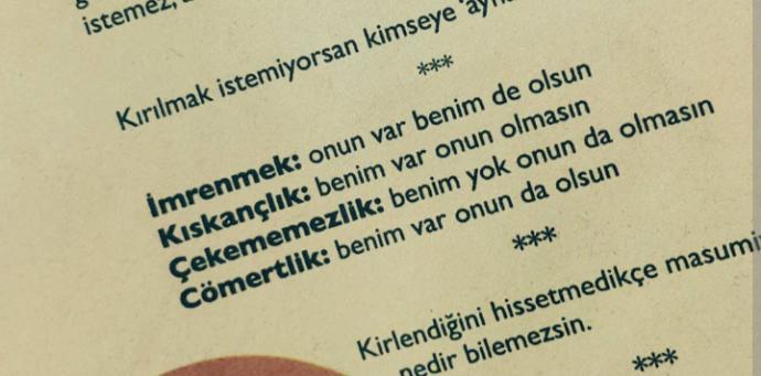 İmrendiğiniz bir şey var mı?
