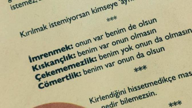 İmrendiğiniz bir şey var mı?