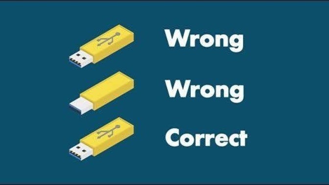 Hiç USB yi takarken yanlış takmaya çalıştığın oldu mu?