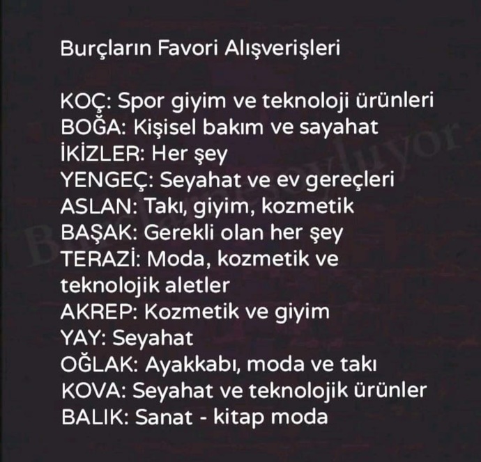 Burcunuza en çok ne tür alışveriş yaparsınız?