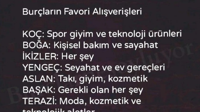 Burcunuza en çok ne tür alışveriş yaparsınız?