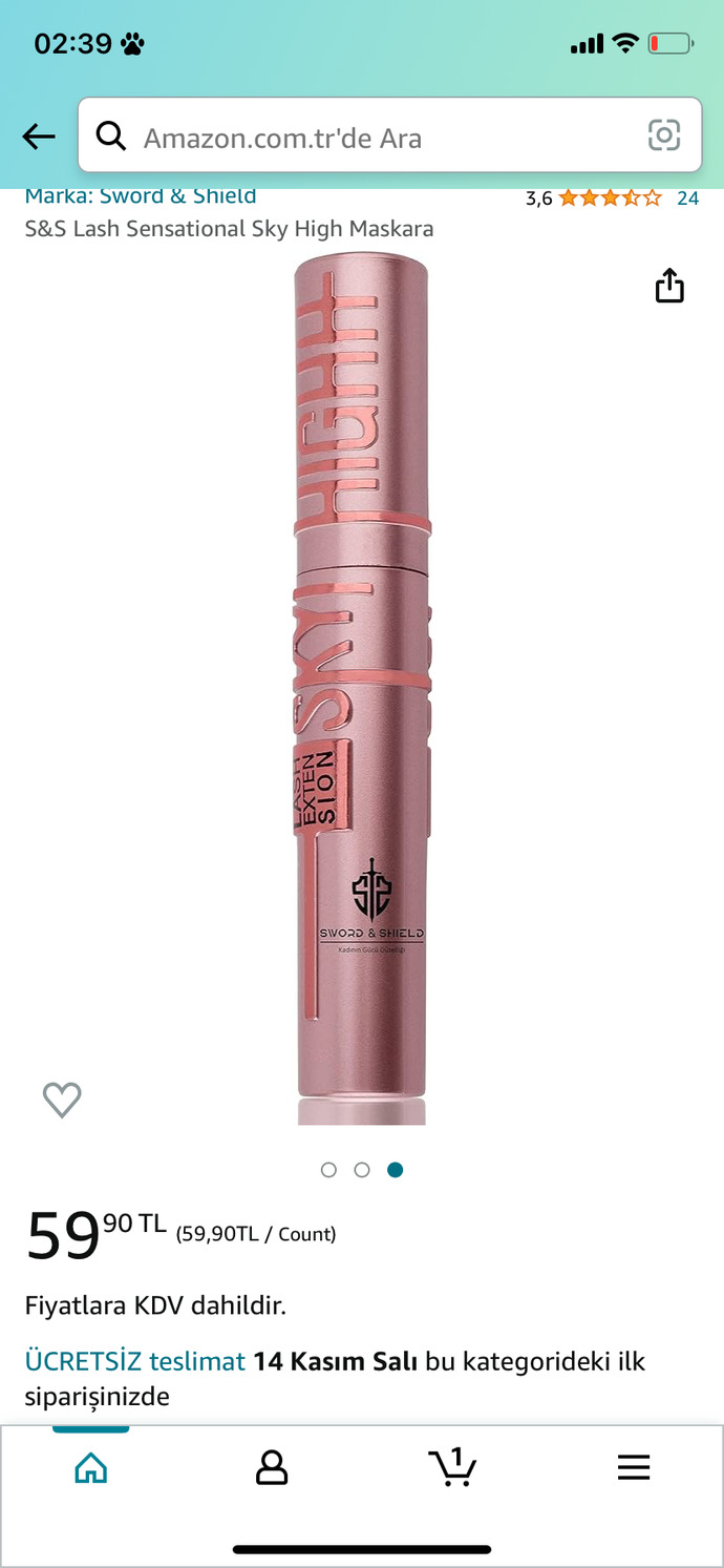 Amazon’da sky rimel 60 tl şaka mı bu?