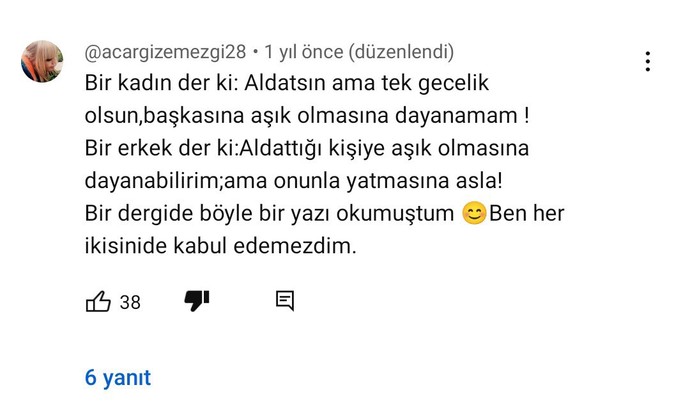 Erkekler kadınlarının başkasına aşık olmasını, yatmasına tercih mi ederler?