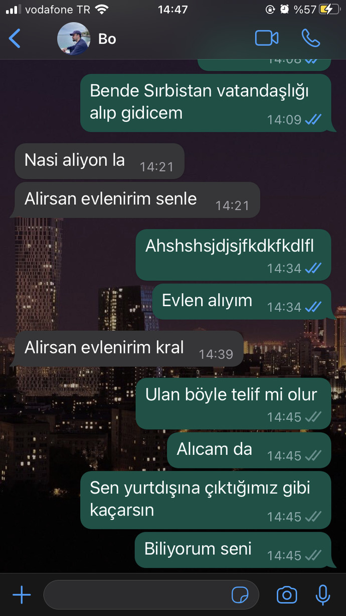 Yabancı vatandaşlığı için evlenmek isteyen erkekten hayır gelir mi?