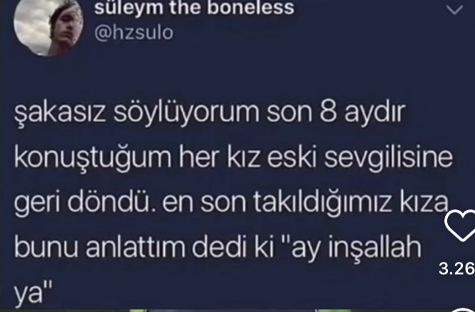 Eski sevgiliniz yazsa döner misiniz?