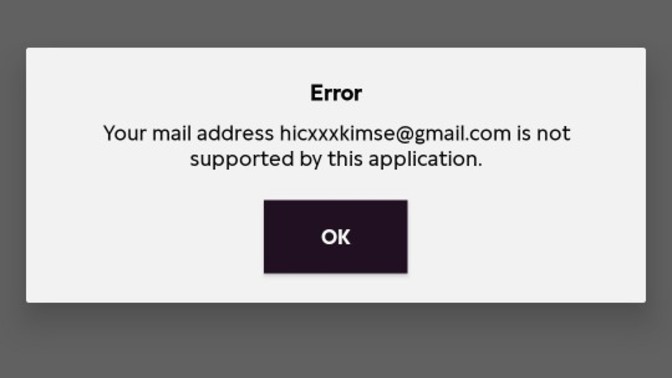 Pandora uygulaması mailimi kabul etmiyor, neden?
