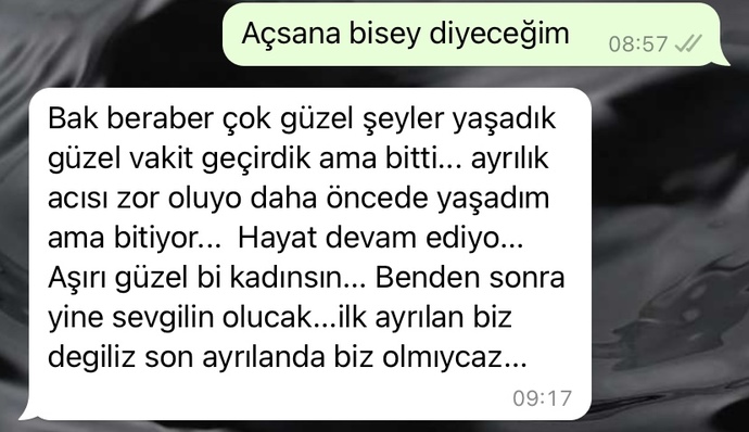 Bunu yazan birine son sözünüz var mı?