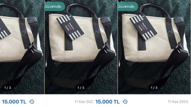 Sephora sırasına girip hediye 10.000 TL’lik çantaları alanlar sarı sitede 15.000 TL’ye satmaya başladı! Sizce çantayı alan olur mu?