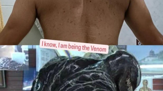 Venom'un omuzları harika değil mi?