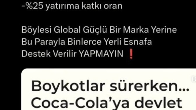 Coca cola nin tesvik aldığı doğru mu?