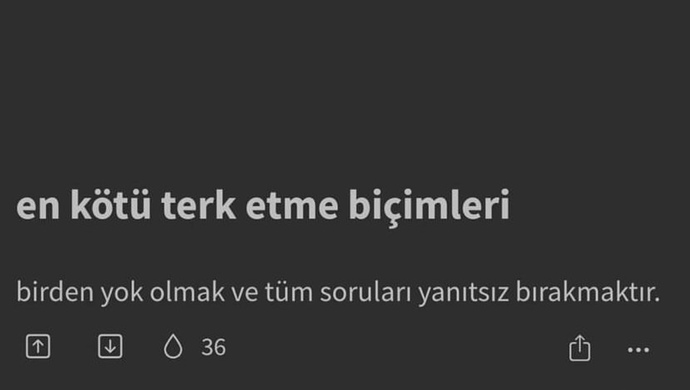 Ayrilirken net olmamak?