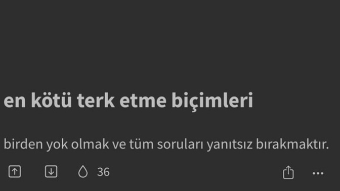 Ayrilirken net olmamak?