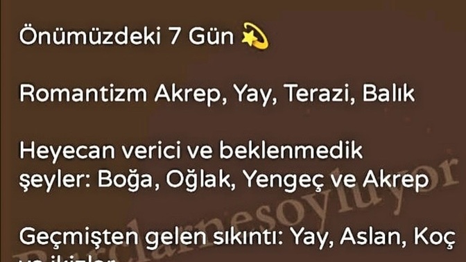Burcuna göre önümüzdeki 7 gün seni neler bekliyor?