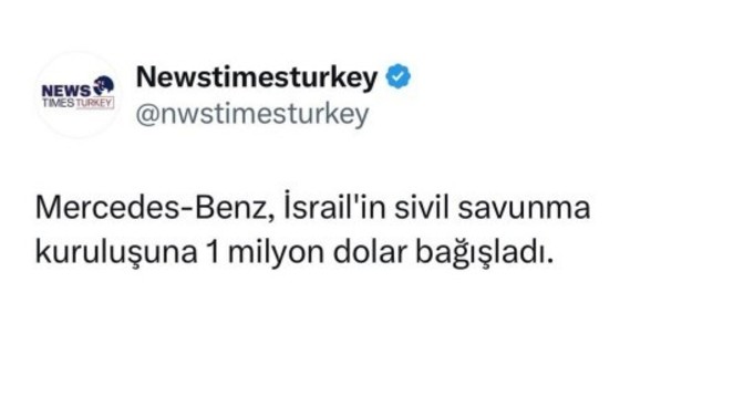 Mercedes-Benz'in bu bağışı hakkında ne düşünüyorsunuz?