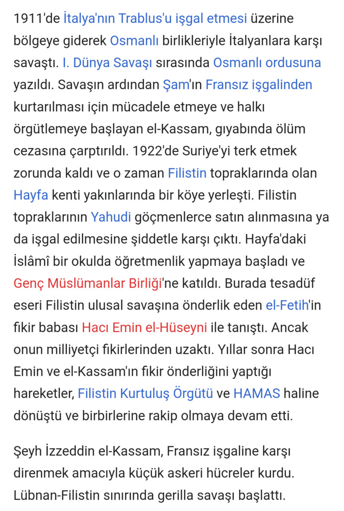 İzettin El Kassamın, Osmanlı ordusunda savaştığını biliyor muydunuz?