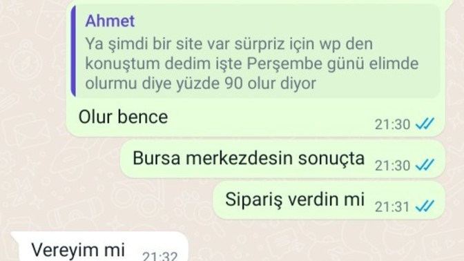 Arkadaşlar ilk buluşmamız olacak her şey son anda aklına geliyor sanki hediyemi almak istemiyor alma dememi mi bekliyor anlamadım?