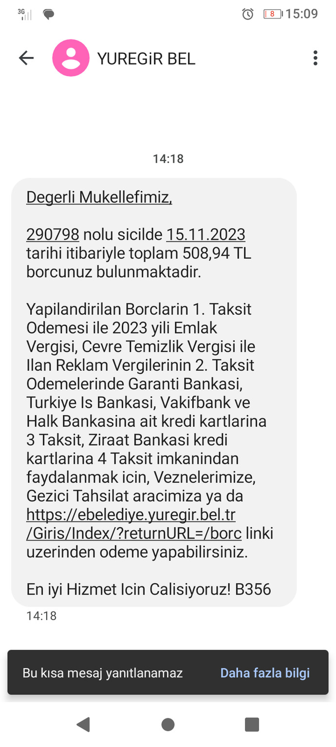 İstanbulda yaşıyorum bu mesajda neyin nesi?