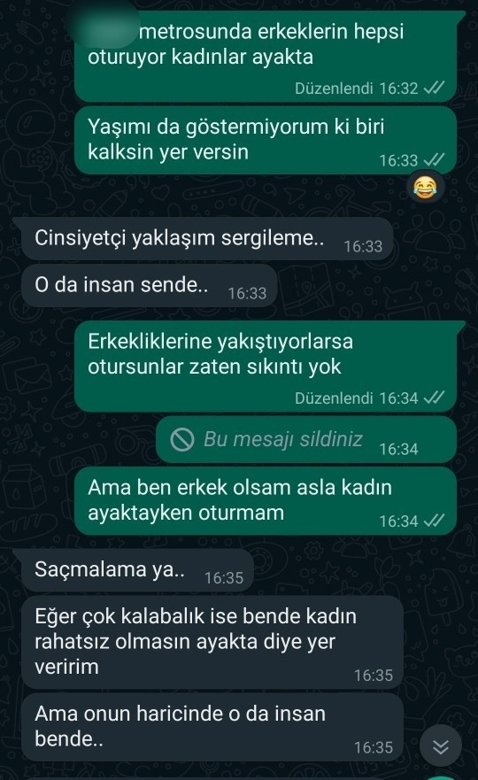Toplu taşımada erkekler kadınlara yer vermeli mi?
