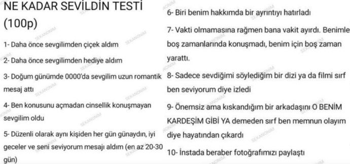 Sevgi kontrol! Her soru 10 puan, ne kadar sevildin?