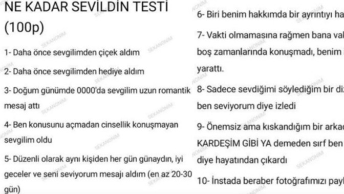 Sevgi kontrol! Her soru 10 puan, ne kadar sevildin?