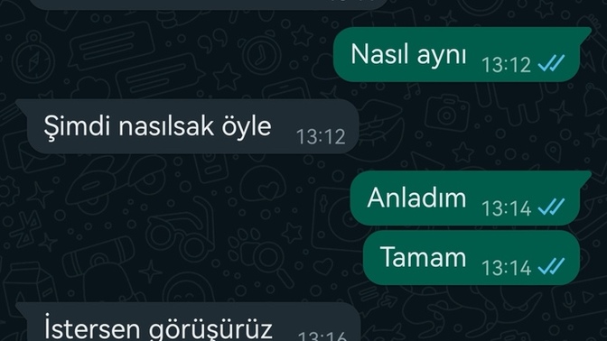 Eski sevgilim sizce arayı yapma taraftarı değil mi?