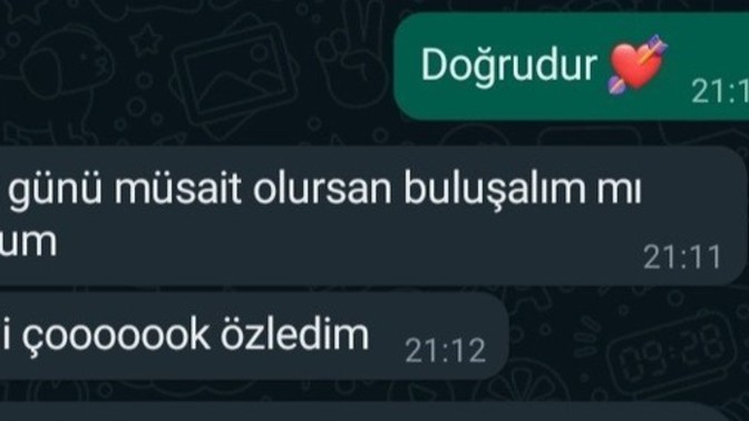 En son aldığınız mesajın içeriği neydi?