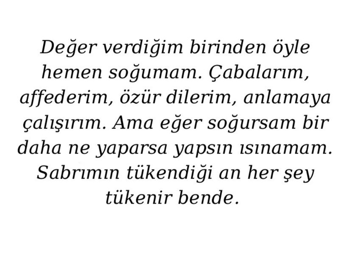 Senin için her şey ne zaman tükenir?