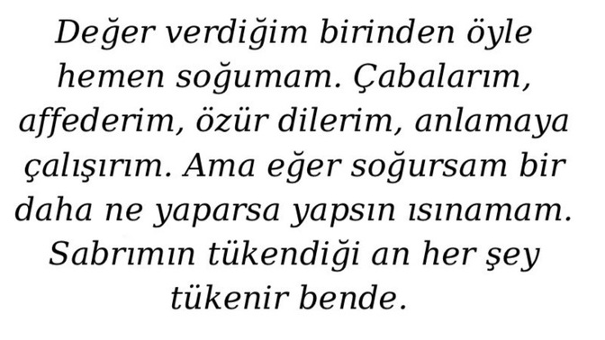 Senin için her şey ne zaman tükenir?