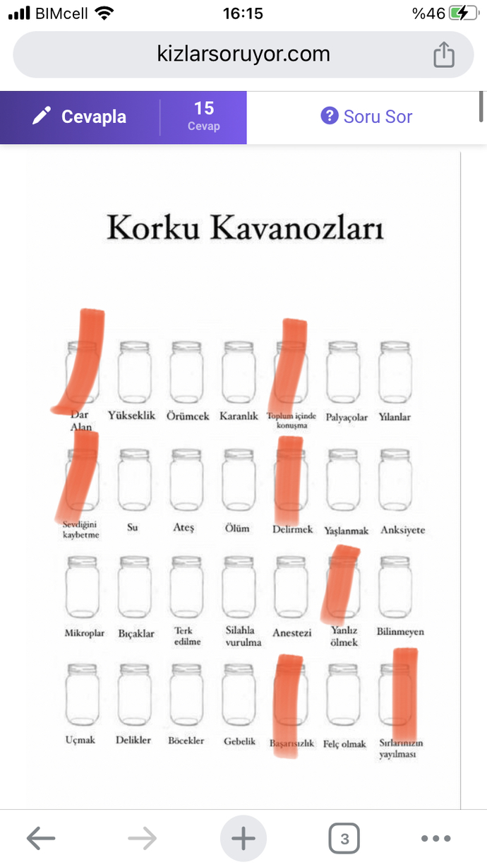 Resimdeki korku kavanozlarından hangisine girerdin?