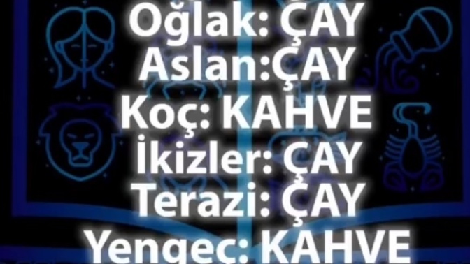 Burcuna göre kahve insanı mısın yoksa çay mı?