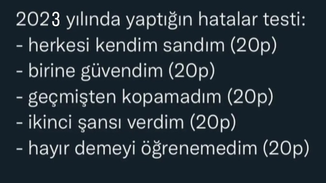 2023 nasıl geçti kaç tane hatan var?