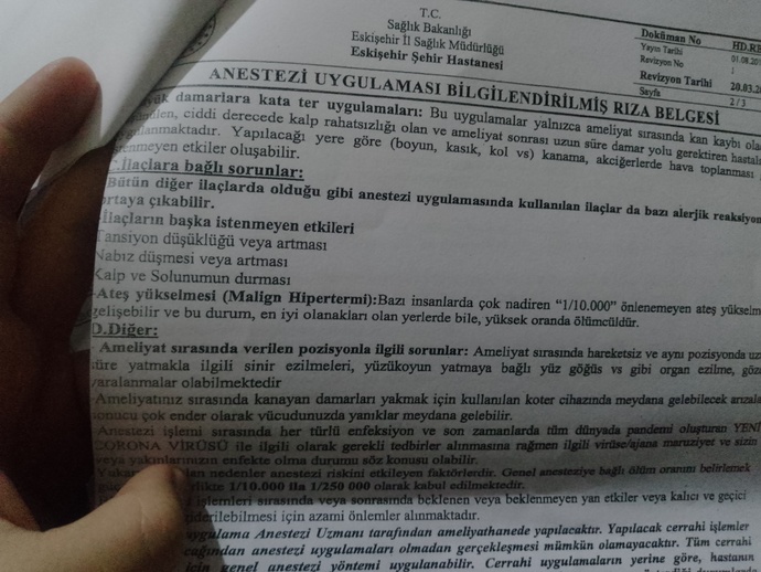 Endoskopi anestezi yan etkiler?